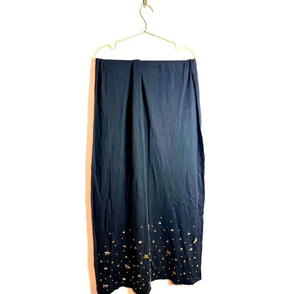 Black and gold star wrap scarf